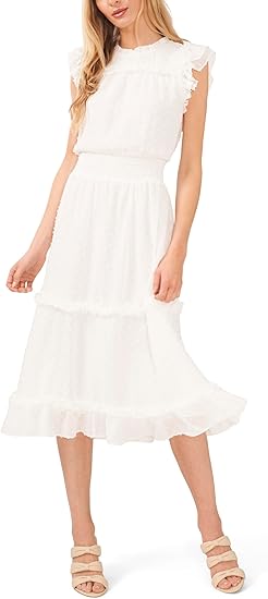 Women's Sleeveless Polka Dot Dress